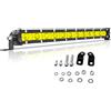 RIGIDON 33cm 60W Barra luminosa a LED 12V 24V riga Unica Fari Luce di Lavoro Faretto Fendinebbia Impermeabile per Fuoristrada Off Road 4x4 4WD SUV ATV UTV Camion Veicoli, 3000K Giallo Luci di guida