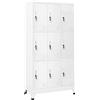vidaXL Armadietto a Chiave con 6 Scomparti in Acciaio 90x45x180 cm