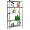 BRIXO SCAFFALE ZINCATO CLICK CLACK 5 RIPIANI CM 186X100X