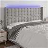QZZCED Testiera per letto con luci a LED regolabili in altezza, con striscia a LED ritagliabile, design elegante e moderno, per camera da letto, supporto USB, materiale traspirante e durevole, facile
