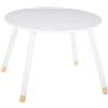 ATMOSPHERA CREATEUR D'INTERIEUR Atmosphera - Tavolino attività morbido per bambini - Rotondo, bianco e legno - Diametro 60 cm - Gambe in pino - Per camera da letto, sala giochi, ufficio