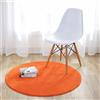 Fouriding Tappeto Rotondo Tappeti Tappetino Colore Puro Bambino Camera da Letto Soggiorno Cucina Cucina Moderno Non Antiscivolo Yoga Decorazioni Arancio