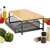 Wiboie Mensole per dispensa, organizer verticale a 2 ripiani, ripiani a doppio strato, per dispensa, cucina, bagno, garage, doccia, bar, appartamento, casa, lavanderia