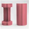 Chianese Colonna 2 Forme LED Rosa D.30cm H.20cm | Carta Resistente di Alta Qualità | Design Elegante e Versatile per Eventi e Decorazioni