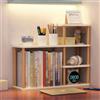 Dreamhousey Mensola per libreria multistrato, grande capacità, in legno massello da scrivania per studenti, facile da organizzare, scaffale per ufficio (bianco)