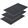 Carpido Zerbino da Esterno Resistente alle Intemperie in Gomma Antiscivolo - Grigio Set di 3 40x60cm - Tappeto Ingresso per Esterni Trattiene Sporco e Umidità