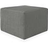 Deshome - Pouf poggiapiedi divano 63x63x44 cm stoffa idrorepellente effetto velluto: Pouf design moderno divano soggiorno camera da letto Puff poggiapiedi Pouffe salotto Demetra Grigio scuro
