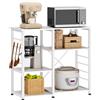 soges Mensola da forno, mensola da cucina, supporto per microonde, scaffale per la casa, con 3 ripiani, supporto da cucina multifunzionale