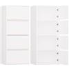 BDW Cassettiera moderna ALMA con 4 ante, 50 x 119 x 40 cm, cameretta dei bambini, soggiorno, corridoio, sistema Tip-ON