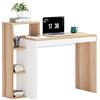 soges Scrivania per computer in legno con scaffale impiombato, scrivania da studio, scrivania da lavoro con ripiano portaoggetti,SZKST-BD-1