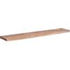 FineBuy Mensola da Muro 140 cm Legno Massello di Acacia con Bordo Albero | Libreria a Parete Cameretta | Ripiano Moderno Scaffale Sospeso