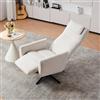 SUKY Poltrona Relax Comoda con Funzione Reclinabile - Poltrona TV in Chenille con Poggiapiedi, Divano Moderno, Poltrona Girevole e Poltrona Lounge per Soggiorno (Beige)