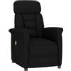 vidaXL Sedia da massaggio Nero 96.5 x 70.5 x 95 cm Microfibra, Poltrona Massaggiante Moderna, Soggiorno di Lusso, Relax Completo, Comfort Totale, Ergonomica