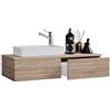 VCM 2-tlg Set | Waschplatz für Gäste WC | Gästebad | Waschtisch | Badezimmer Set - Gudas Sonoma-Eiche