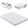 EROSS CONFORT | Materasso 120 x 195 per Divano Letto Sistema Italiano. Foderabile, Lavabile, Traspirante, Ipoallergenico. Rigidità Media Superiore. Colore Bianco