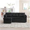 BNUZ Divano letto multi-funzionale con letto di archiviazione e pull-out, chaise longue interchangeable divano letto, divano sezionale con sedili di stoccaggio, divano modulare a forma di L, divano