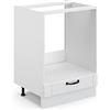 Vicco Mobile per forno da incasso Fame-Line, Bianco rustico, 60 cm senza piano di lavoro, per la combinazione con altri moduli della serie Fame-Line