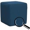 Best For Home, pouf a cubo, poggiapiedi, 40 x 40 x 40 cm, diversi colori (turchese)