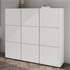 Mai & Mai Scarpiera da Ingresso 135x36x120cm, Bianco Opaco | Armadio Scarpiera Portascarpe Salvaspazio con 9 Ante + 18 Scomparti per Soggiorno, Camera da Letto, Schuhschrank02