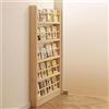 Generic Organizzatore per Libreria in Legno Massiccio Stretto per Camera da Letto, Soggiorno, Ufficio Domestico, Mensola da 10 cm Dietro Porta, Scaffale da Appendere e Ripiano di Stoccaggio