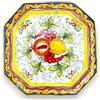 SICILIA BEDDA CAPACI Piatto Ottagonale Ceramica Caltagirone, con Diverse opzioni Decoro - h 32 x 32 cm ca. (1Unità) - Decoro 8