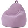 bananair - Pouf Poltrona Sacco in Velluto a Coste Larghe - Imbottitura in Schiuma, Morbido - Fodera Lavabile - Facile da Trasportare, Per Bambini (80x70 cm, Viola di Parma)