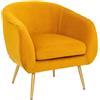 ATMOSPHERA CREATEUR D'INTERIEUR - Poltrona in velluto plissettato giallo senape