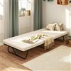 GIANTEX Letto pieghevole 80 x 190 cm, per adulti, pieghevole, letto da viaggio con materasso, letto singolo, pieghevole in metallo, portata fino a 120 kg, letto pieghevole con memory foam