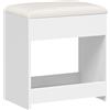 Hzuaneri Sgabello Toeletta Trucco, Sgabello Imbottito Postazione Trucco, Piedini con Cuscinetti Antiscivolo, Camera da Letto Cabina Armadio Ingresso, Bianco VS32703X