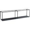 HowHomely Mensola da parete nera in metallo, decorazione da parete per soggiorno, 30 x 120 x 20 cm, libreria da appendere a parete o da cucina, scaffale per camera da letto, bagno o caffetteria