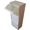Liberoshopping MOBILE IN LEGNO RACCOLTA DIFFERENZIATA 3 VANI COLORE ROVERE 25X40 CM H 101 CM