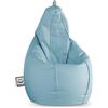 Happers Pouf Poltrona Sacco con Imbottitura per Sedersi Grande Puff per Bambini Adulti Morbido Puffo Bean Bag Chair Gigante per Salotto Lettura Blu Cielo XL