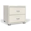 Da Valeria Comodino con 2 Cassetti (L.43 x P.40 x H.43,5) cm, colore bianco nordico