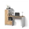 Livinity Scrivania Lorena, Rovere bianco/dorato, 150 x 120.1 cm con 2 porte