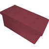 Home Tresor - Pouf Contenitore, Pouffe Poggiapiedi in Ecopelle Impermeabile, Seduta Imbottita, Sgabello Pieghevole, (HxLxP) 38X76X38 cm, Bordeaux