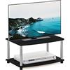 Furinno Turn-N-Tube No Tools Supporti TV rialzati a 2 livelli, Americano, Tubi in acciaio inossidabile