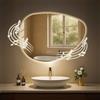CLP Specchio da Bagno Almafie con Illuminazione, Specchio da Bagno antiappannamento, Specchio da Parete LED, con e Senza Bluetooth, Contenuto del Set:con Bluetooth