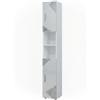 Vicco Mobile bagno alto Irma, Bianco lucido con inserti, 30 x 192 cm