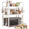 Yplkm Sopra Il Ripiano Per Microonde, Griglia Per Forno A Microonde Scaffale Per Forno A Microonde A 2/3 Livelli, Con Ganci Scaffale Organizzativo Da Bancone Scaffale Da Forno A Microonde Per Cucina