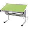 Mendler Scrivania banco Scuola con sottobanco Oxford multiregolabile Disegno 68x118x62-92cm - Verde