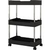 Rurunklee Carrello portaoggetti a 3 livelli, scaffale da cucina con ruote, organizer da bagno, salvaspazio, 15 x 40 x 61 cm, OMS0JBPE0PXX5SL6IH