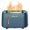TELLUR Flame Diffusore di Oli Essenziali ad Ultrasuoni, Telecomando, 240ml, Luce LED a Forma di Fiamma, Colore Bianco (Grigio)