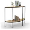 IDMarket - Console a mezzaluna DETROIT con 1 ripiano, design industriale