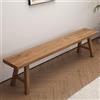 Leaceuv Panca in Legno da Interno,Panchina Panchetta da Esterno,Panche da Giardino,Panca Spogliatoio,Panca Sedia Senza Schienale o Braccioli,Tavolino Basso,Sgabello Lungo per Ingresso,Sala da pranzo(80x26x45c