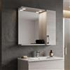 Kiamami Valentina - Specchio Con Pensile Rovere Grigio Ed Illuminazione Led