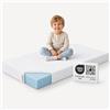 Arensberger Materasso per bambini Nora | 80 x 160 cm altezza 12 cm | Rivestimento lavabile e rimovibile | Schiuma gel elastica | Materasso per ragazzi anallergico, rivestimento premium
