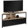 IDMarket - Mobile TV angolare BOSTON 100 cm con mobile industriale nero