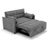 REDÒKASA Divano letto modello PALERMO con 2 cuscini, massima imbottitura, design adatto per ambienti classici e moderni (Grigio)