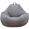 N/T Ghopy Fodera per pouf a forma di pera (senza imbottitura). Fodera per pouf gigante a forma di pera per adulti e bambini in tessuto poltrona da salotto per interni ed esterni misura L (90 x 80 cm).