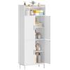 Hzuaneri Mobile da bagno, Mobile contenitore, 2 ante e 1 spazio aperto, Ripiani regolabili, Per bagno, Soggiorno, Studio, Camera da letto, Salvaspazio, 30 x 60 x 160 cm, Bianco SC45713W